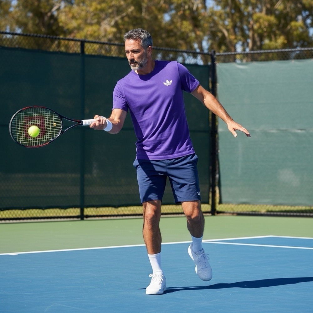 Mens Adidas Tennis Pro Climacool+ FreeLift Jersey Shirt JY4847 Plum Size Medium